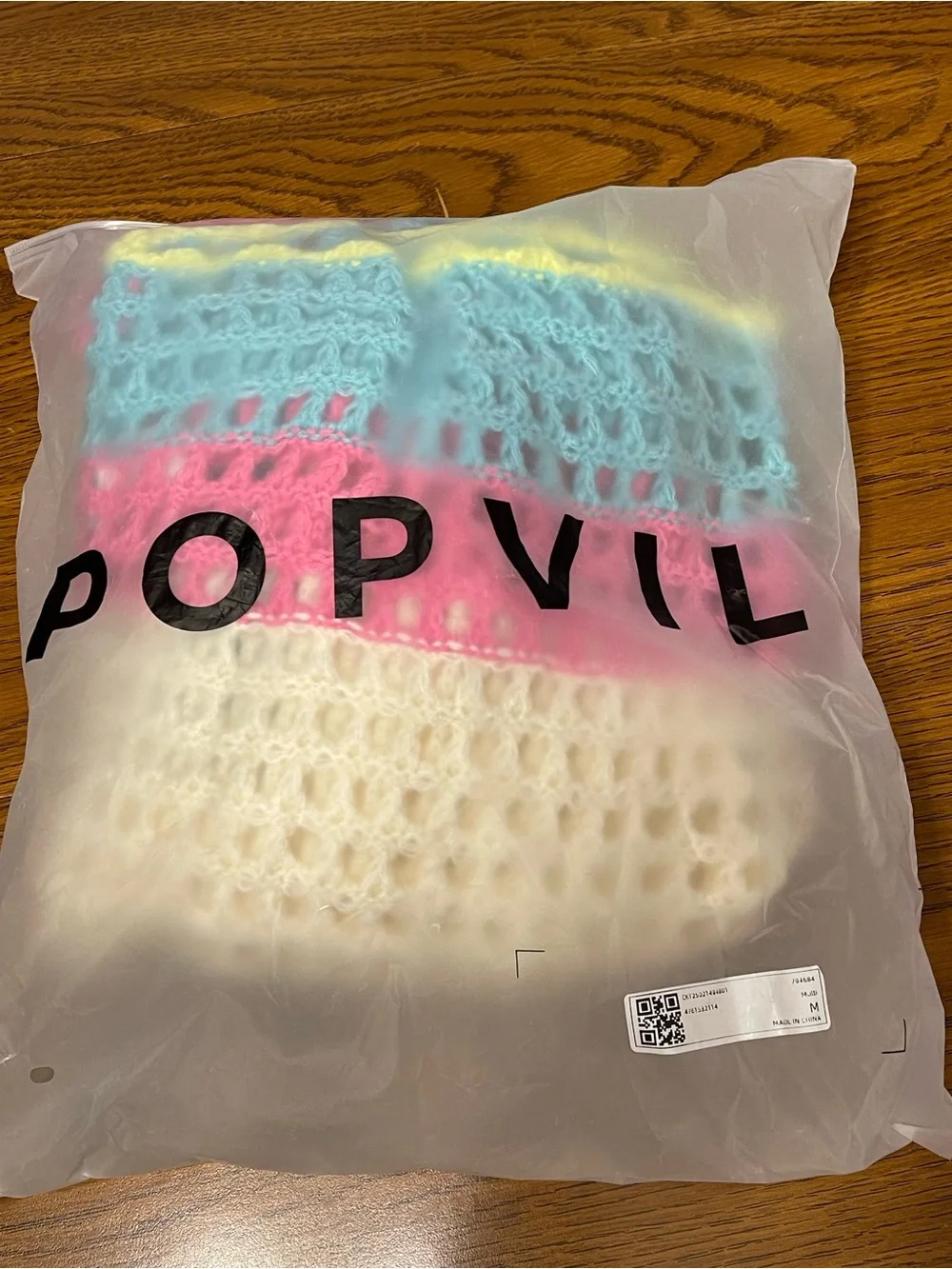 Popvil Color Contrast Patchwork Cover-Ups - Picture 8 of 9